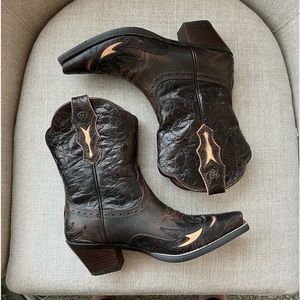 Ariat Dahlia Distressed Brown Leather cowboy Boots 10008780 Size 7.5 NWOT